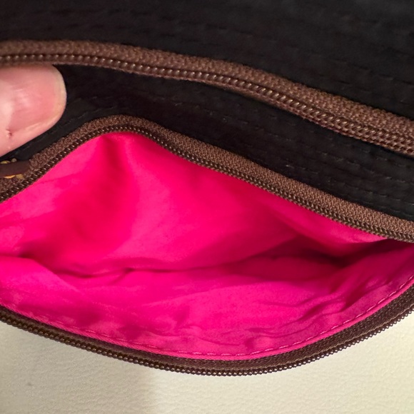 Dooney & Bourke Womens Crossbody Bag Black/Brown Zip Pockets Adjustable Strap - Picture 7 of 13